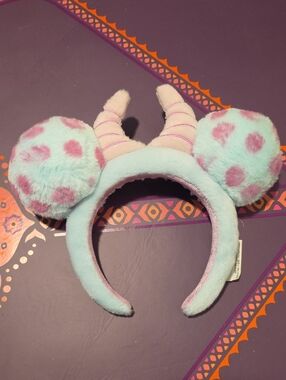 Plush Pastel Dinsey Monsters Inc  Ear Headband - Blue & Pink